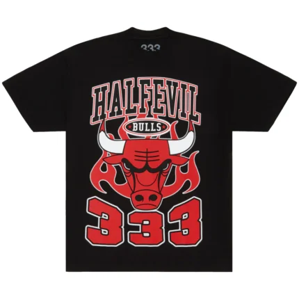 HALF EVIL BULLS ARC TEE BLACK