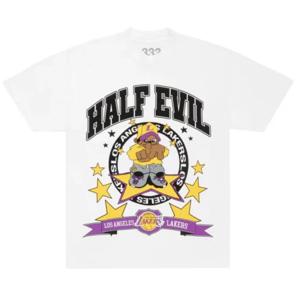 HALF EVIL LAKERS CARTOON CHARACTER TEE